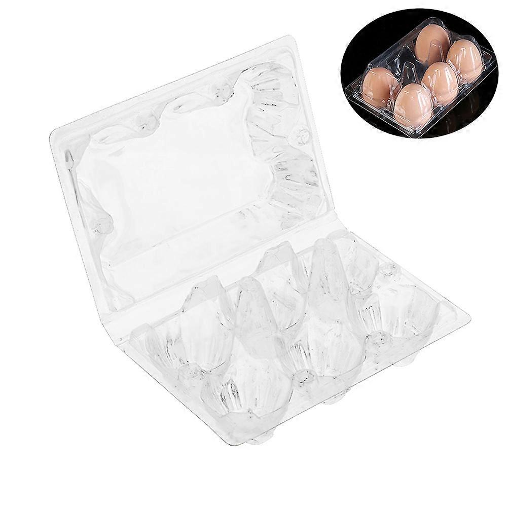Egg Box Plastic Transparent for Storage Use 5Pcs 6 Grid Egg Holder Case