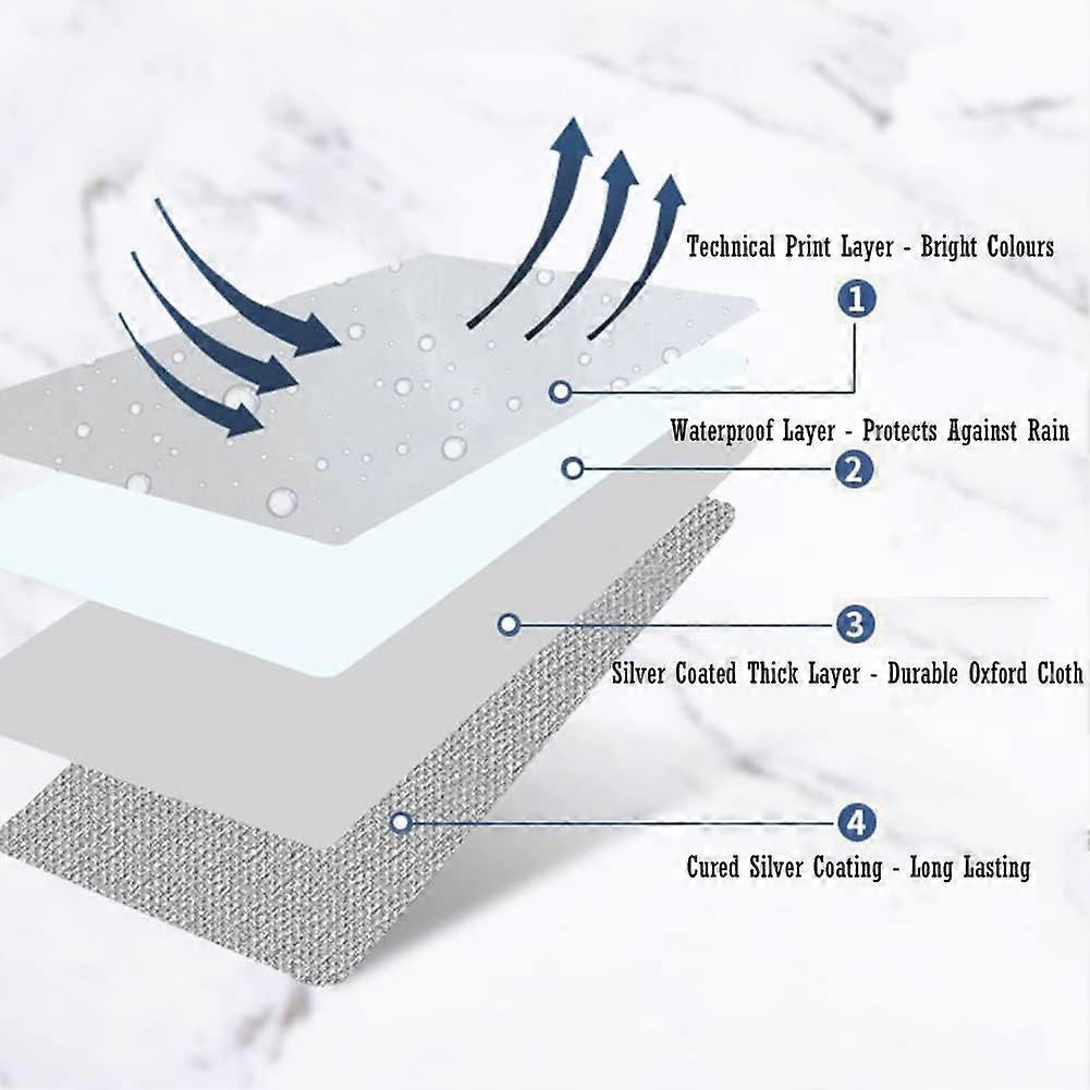 Waterproof Oxford Front Load Washing Machine Cover with Zipper, Dustproof UV Shield M Pattern 8
