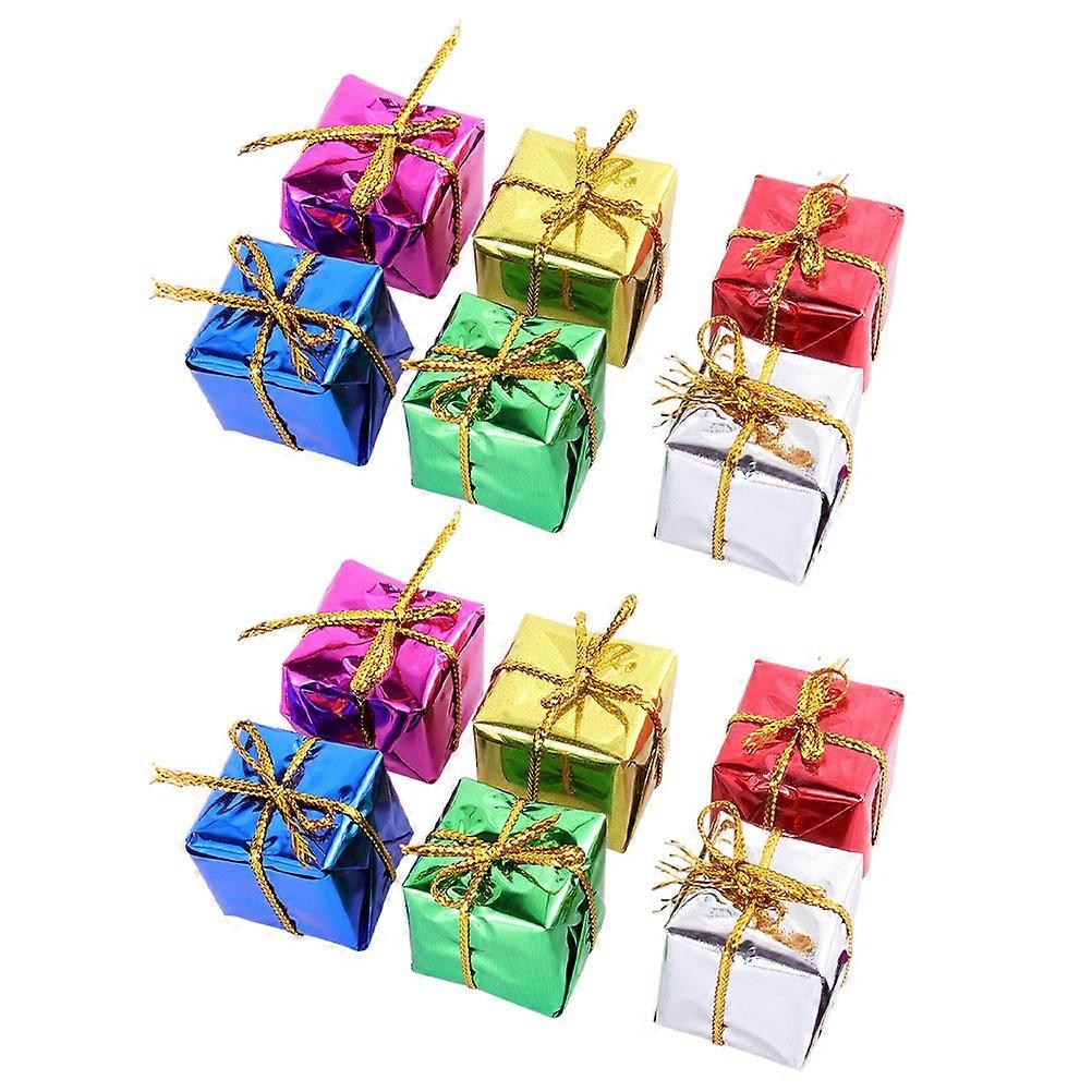 Christmas Tree Decorations Small Gift Boxes for Hanging 72Pcs Multi Color Ornaments