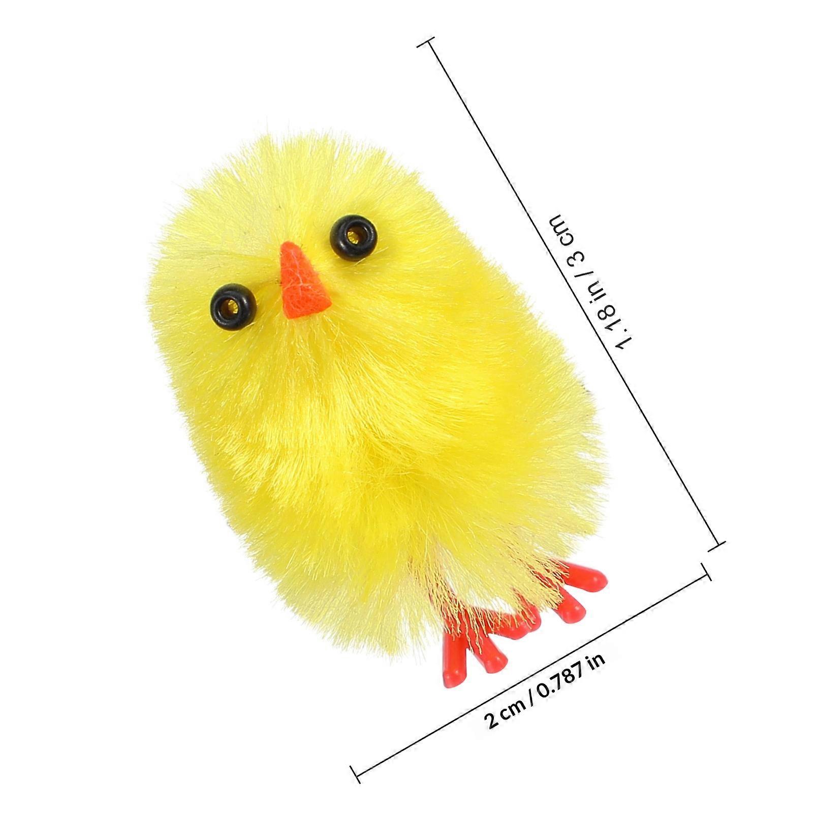 Party Decoration Easter Chicken for Desktop Decor 120Pcs Simulated
