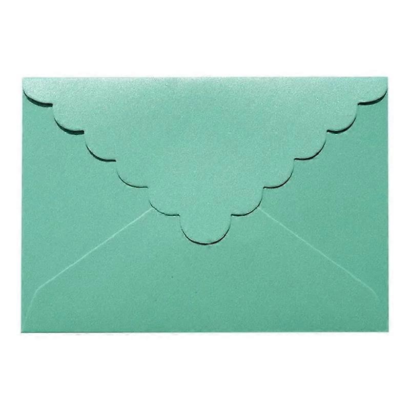 10pcs Window Envelope Invitations, Wavy Pearly Design For Wedding, Party,