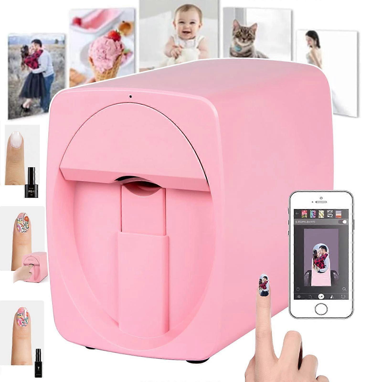 Wireless Nail Art Printer 3D Home Use, 2400dpi PhotoQuality, Smart App Control for Android iOS