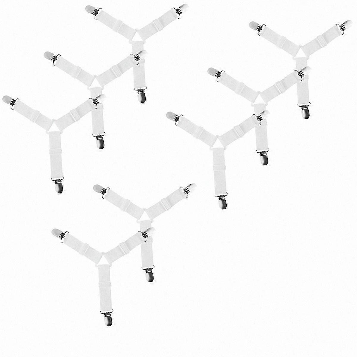 8PCS Non-Slip Elastic Bed Sheet Straps, Adjustable Fitted Sheet Clips Fasteners