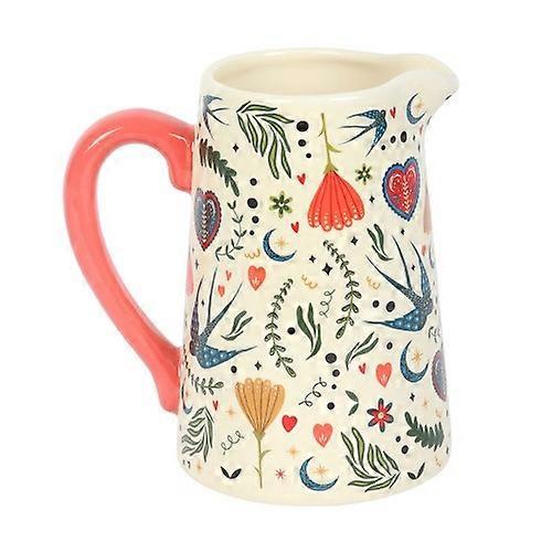 Something Different Folk Print Flower Jug