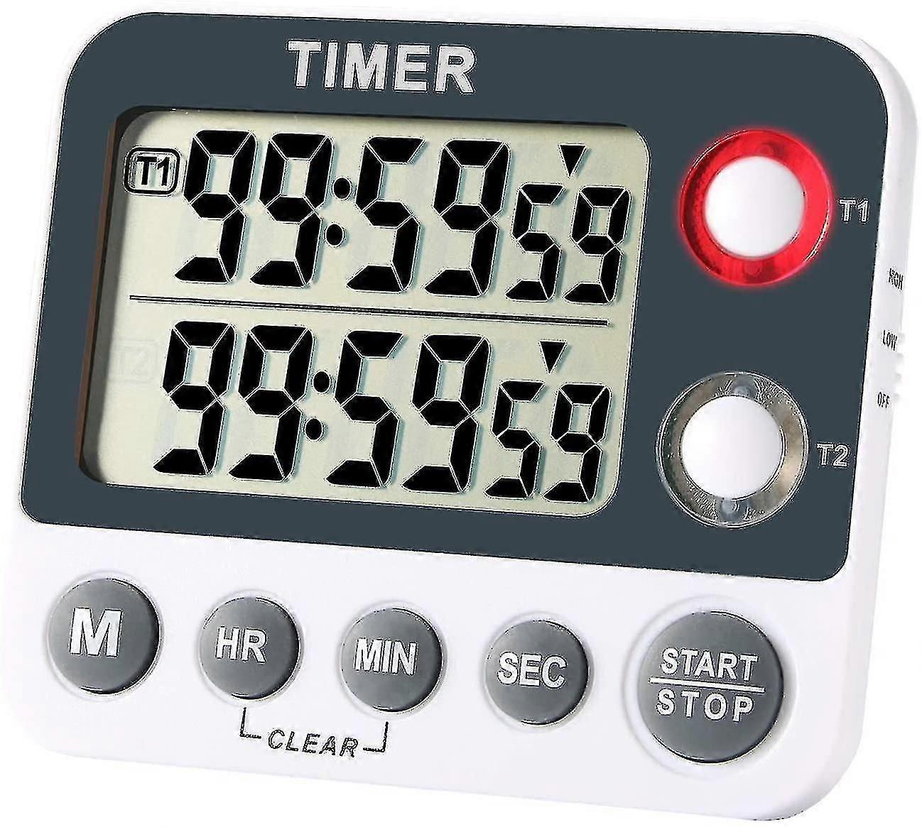 Digital Køkken Timer Magnetisk storskærm nedtælling timer ur