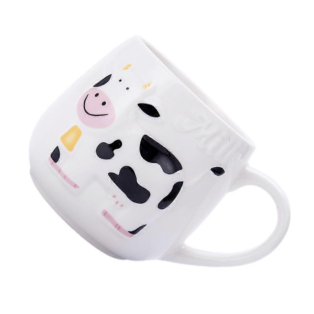 Floating Relief Cow Coffee Mug Ceramic for Milk Drinking 414ml