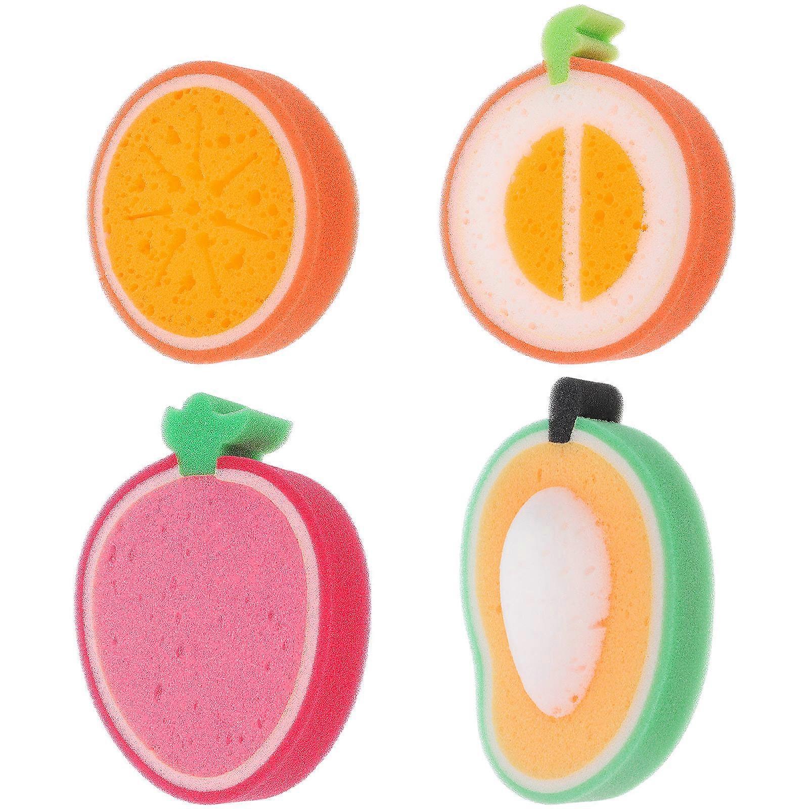 Bath Sponge for Shower Use Fruit Shaped Bath Sponge 16Pcs Set