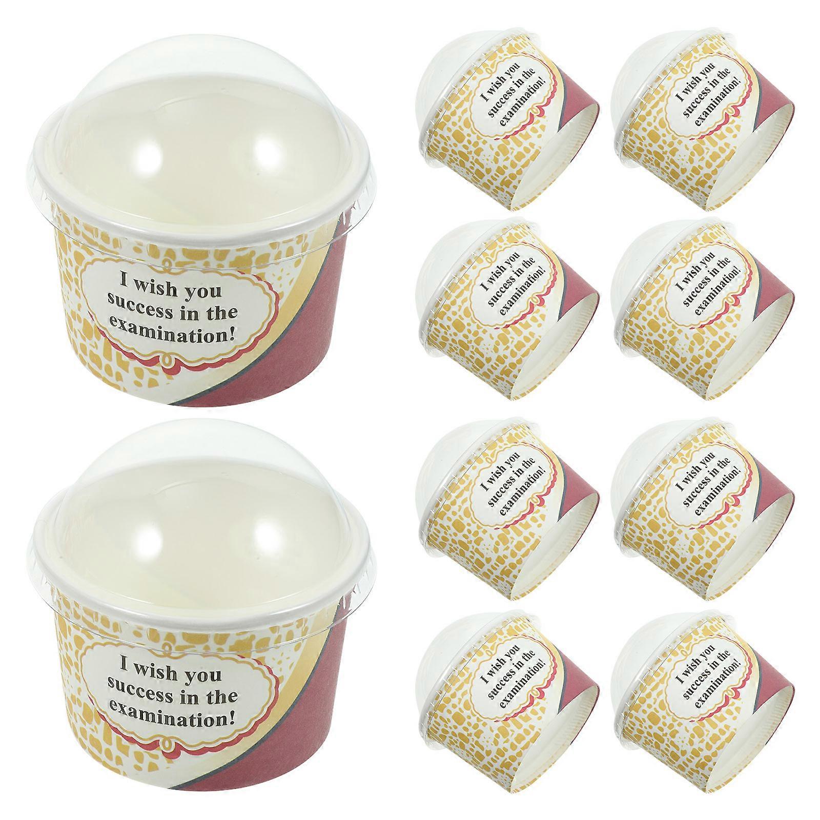 Ice Cream Cups Paper Containers for Takeout 1Set Multi Color Use