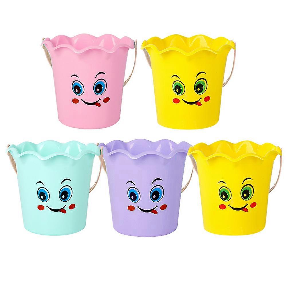 Beach Buckets Plastic Small Bucket for Storage 10Pcs Set Assorted Colors