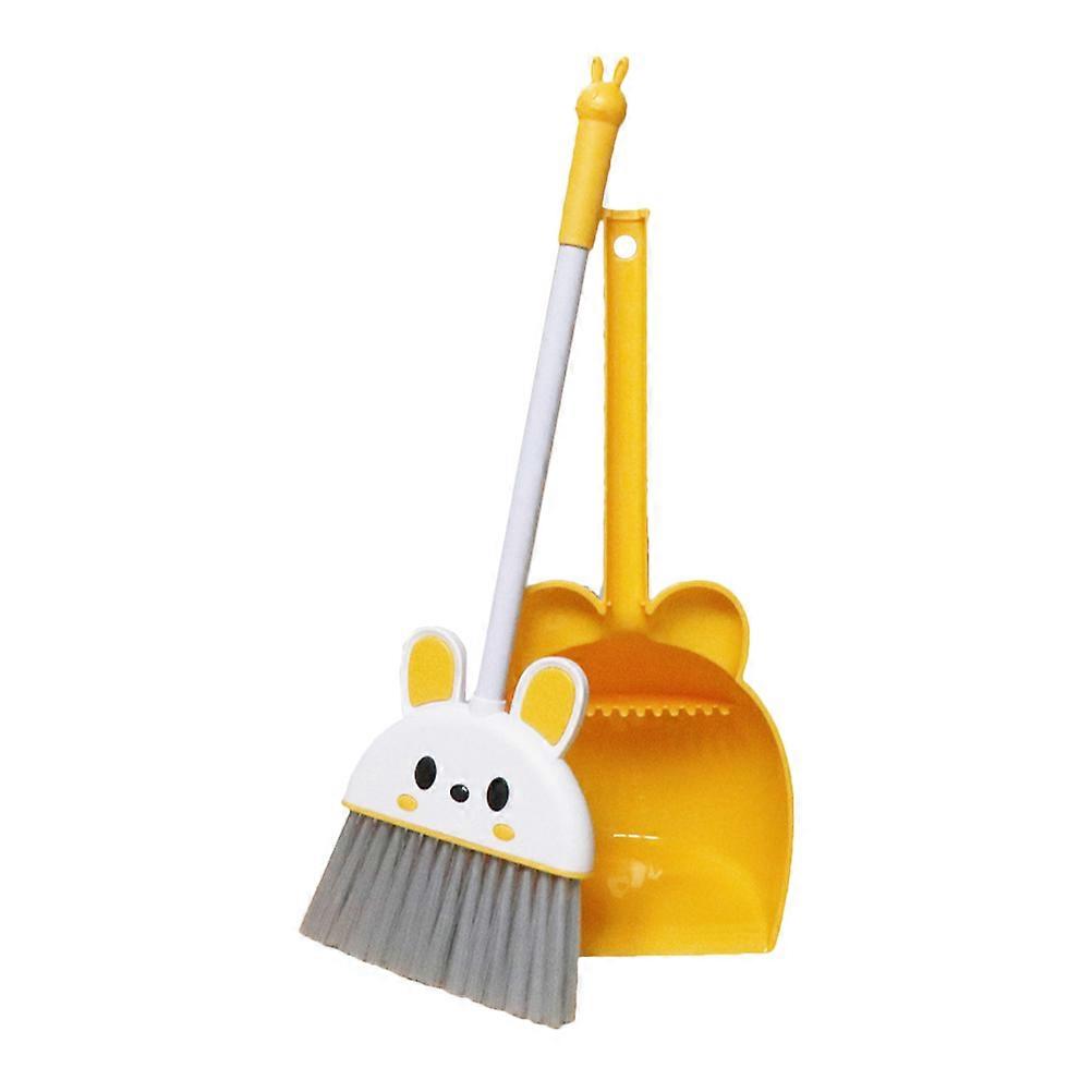 Childfriendly Rabbit Mini Broom with Dustpan for Cleaning Use 1Set