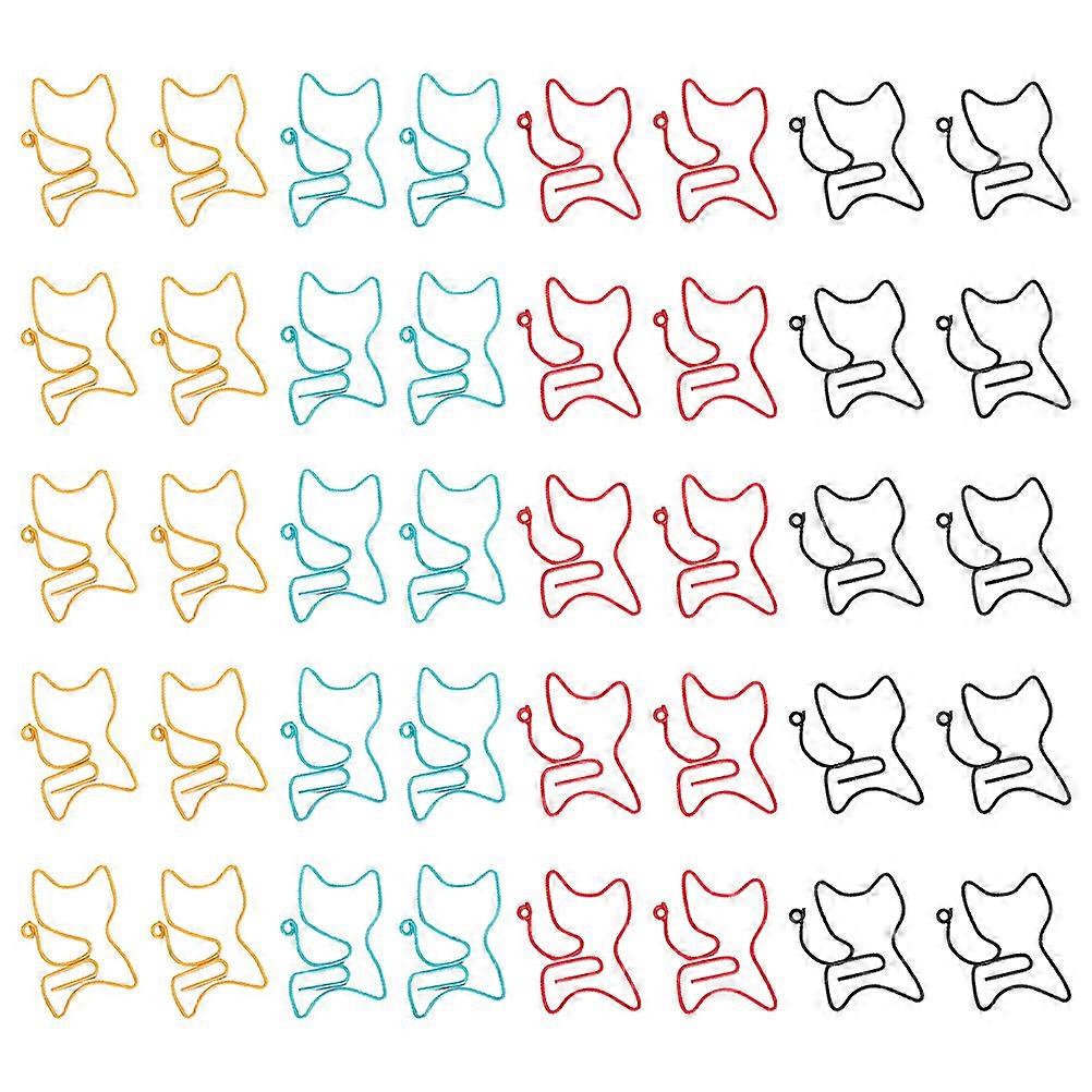 Creative Cat Shape Paper Clips for Note Clips 50Pcs in Assorted Color