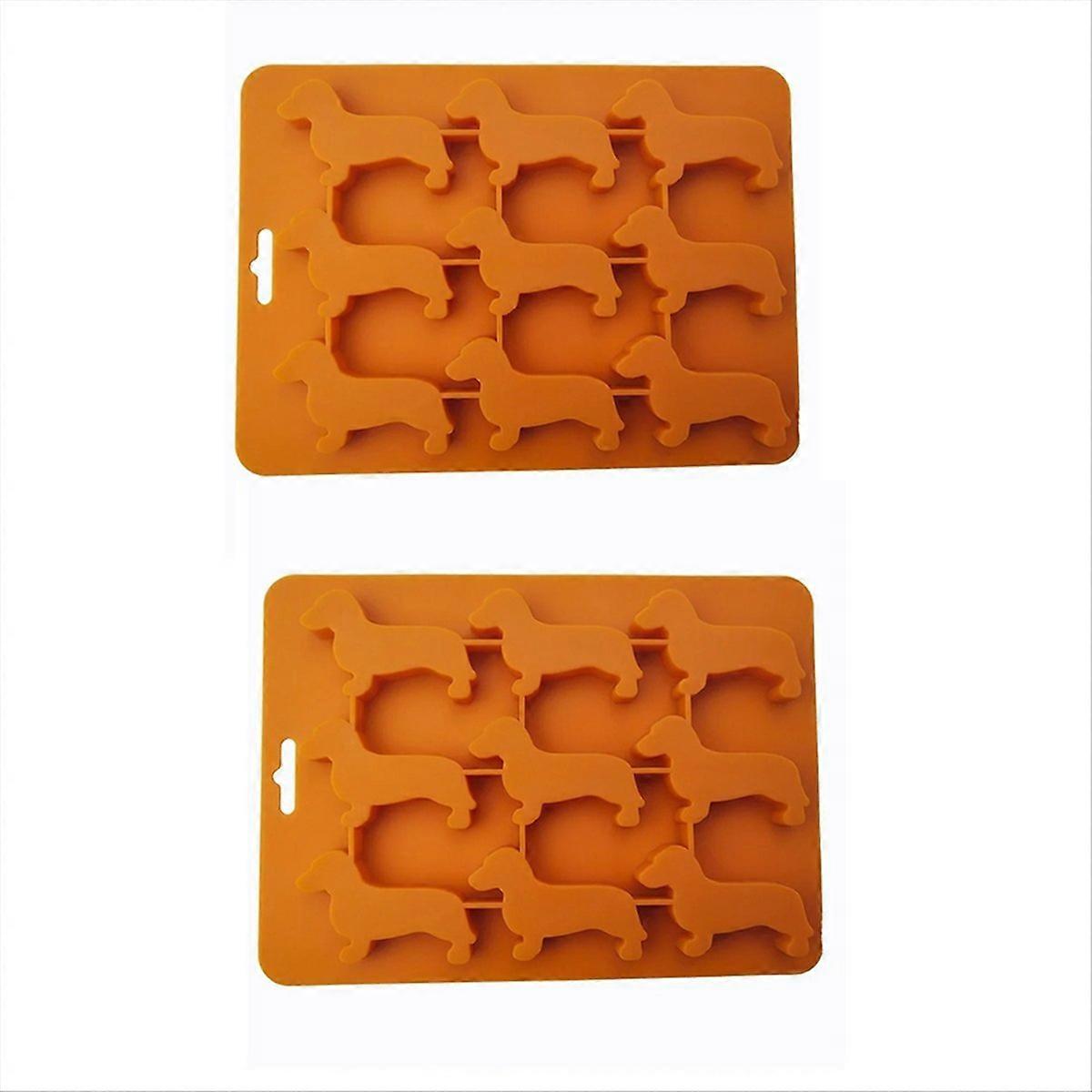 Dachshund shaped silicone ice piece mold tray B
