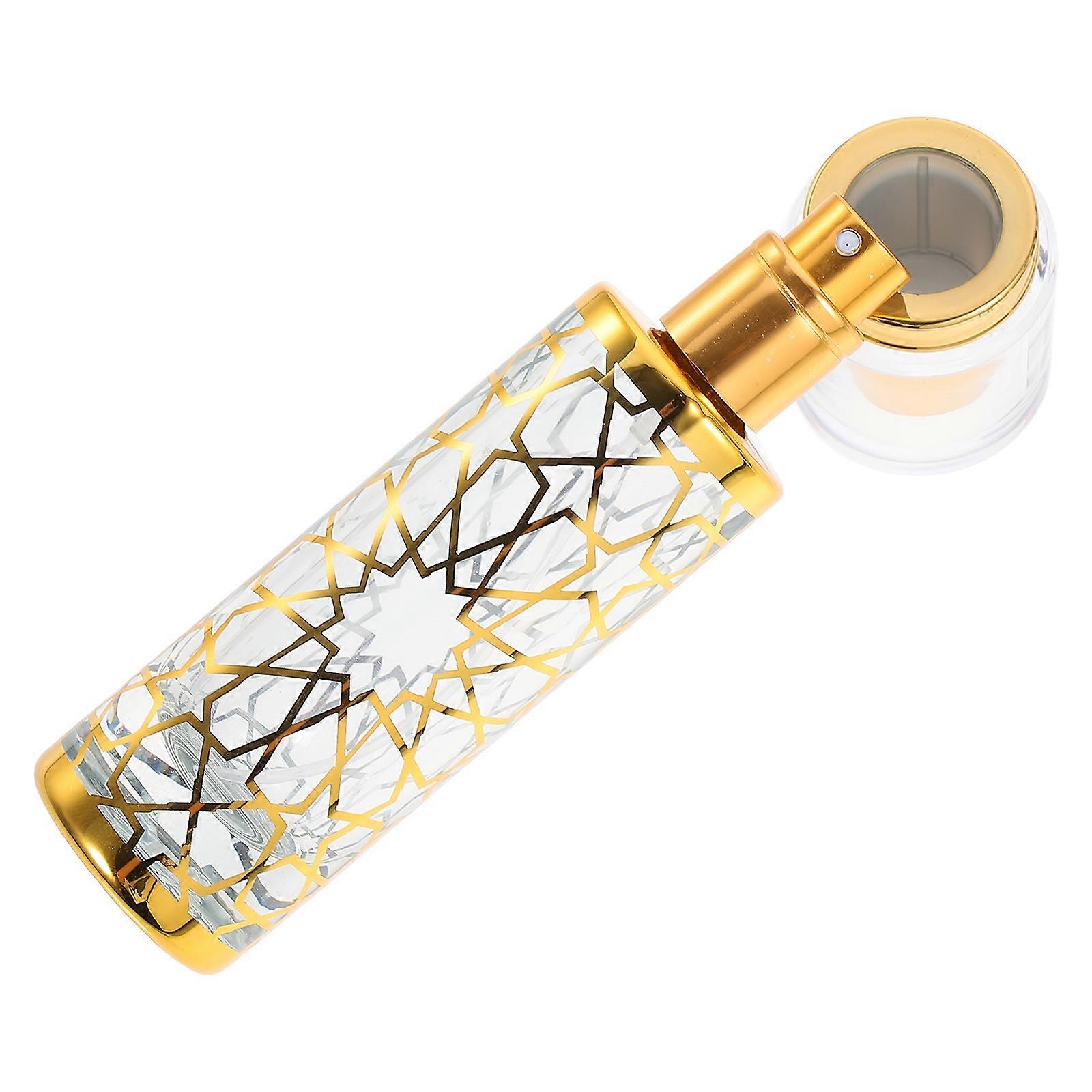 Perfume Glass Bottles Fine Mist Atomizer Sprayer Containers 6Pcs Golden