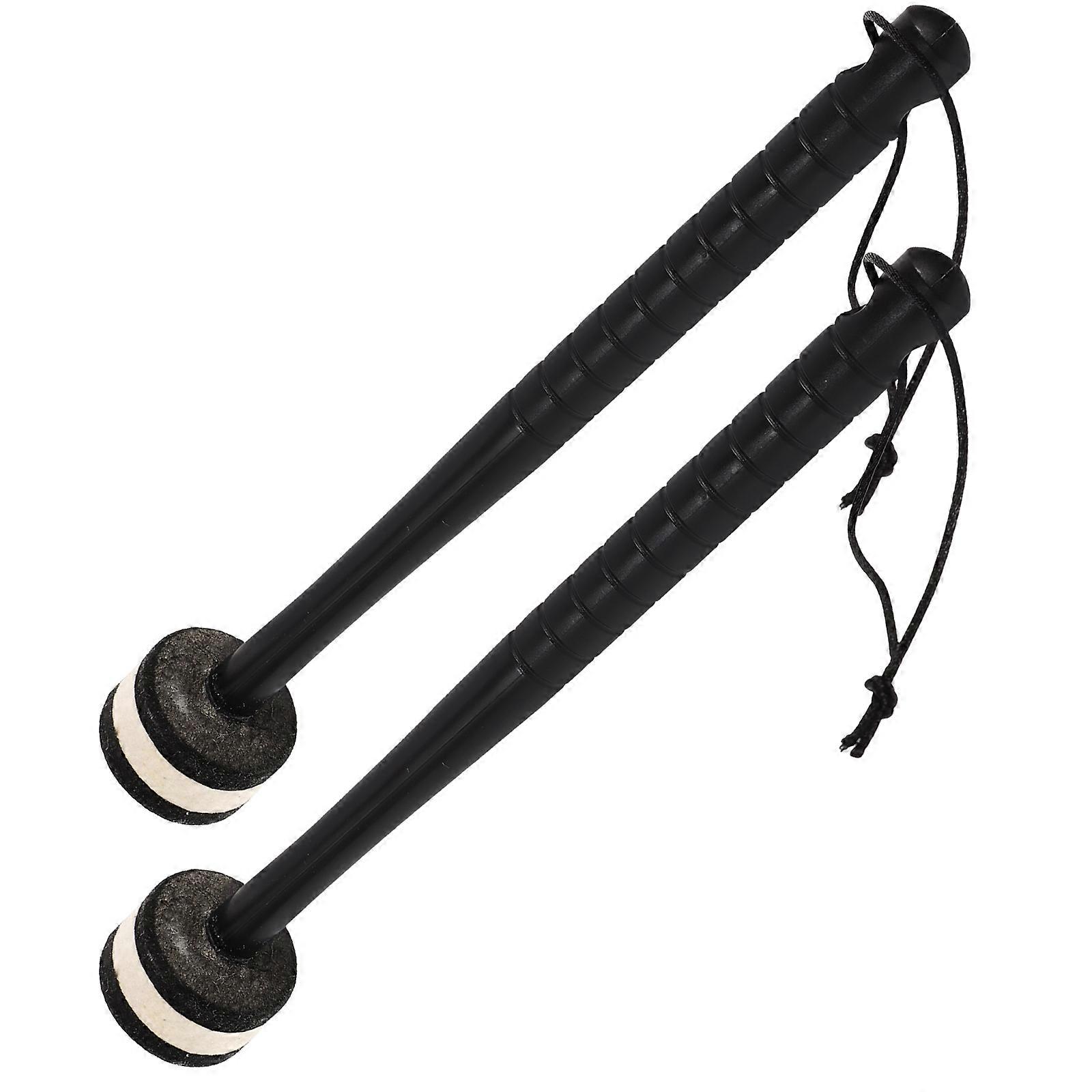 Bass Drum Mallet Performance Drum Stick for Percussion 1Pair Black Color
