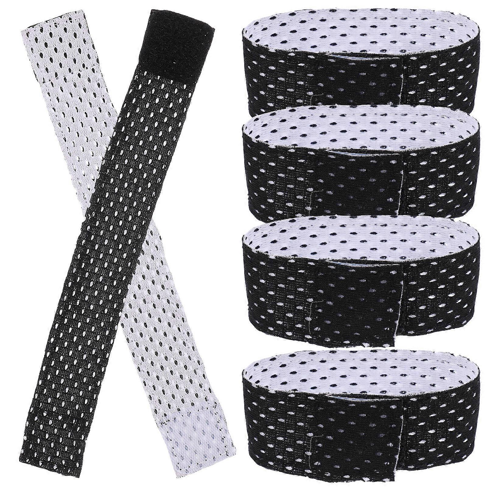 Shoulder Strap Adjustable Sleeve Bands for Curtain 6Pcs Black Polyester