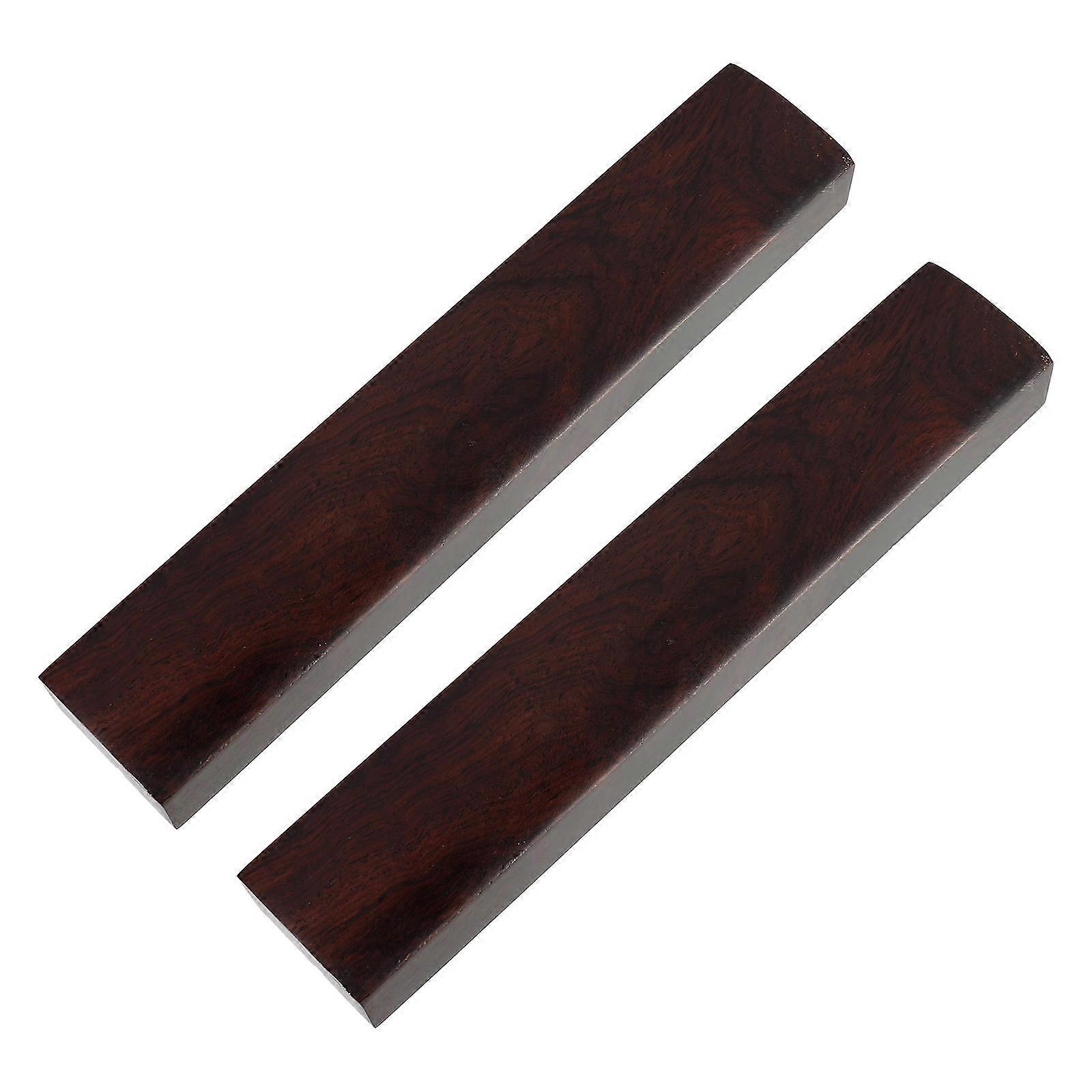 Black Wood Calligraphy Paperweights for Desktop Use 2Pcs Coffee Solid Wood Paperweights