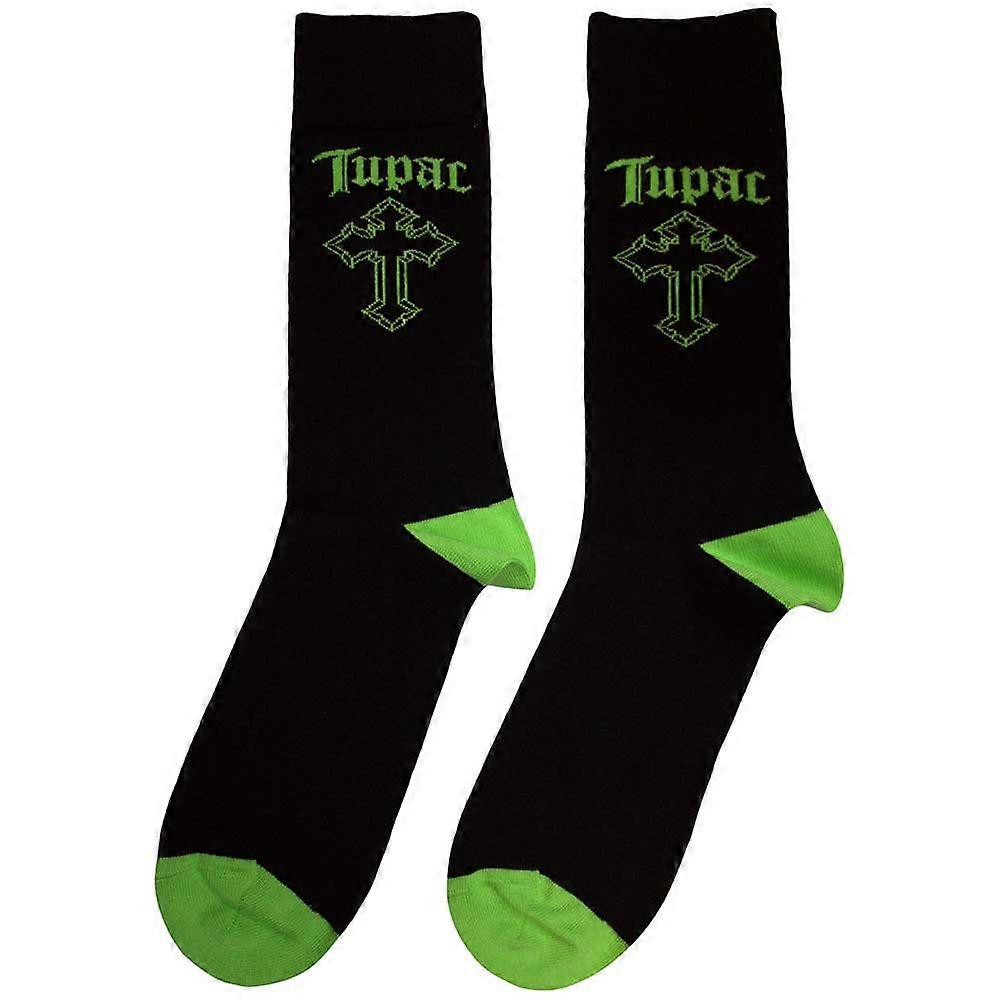 Tupac Green Cross Ankle Socks