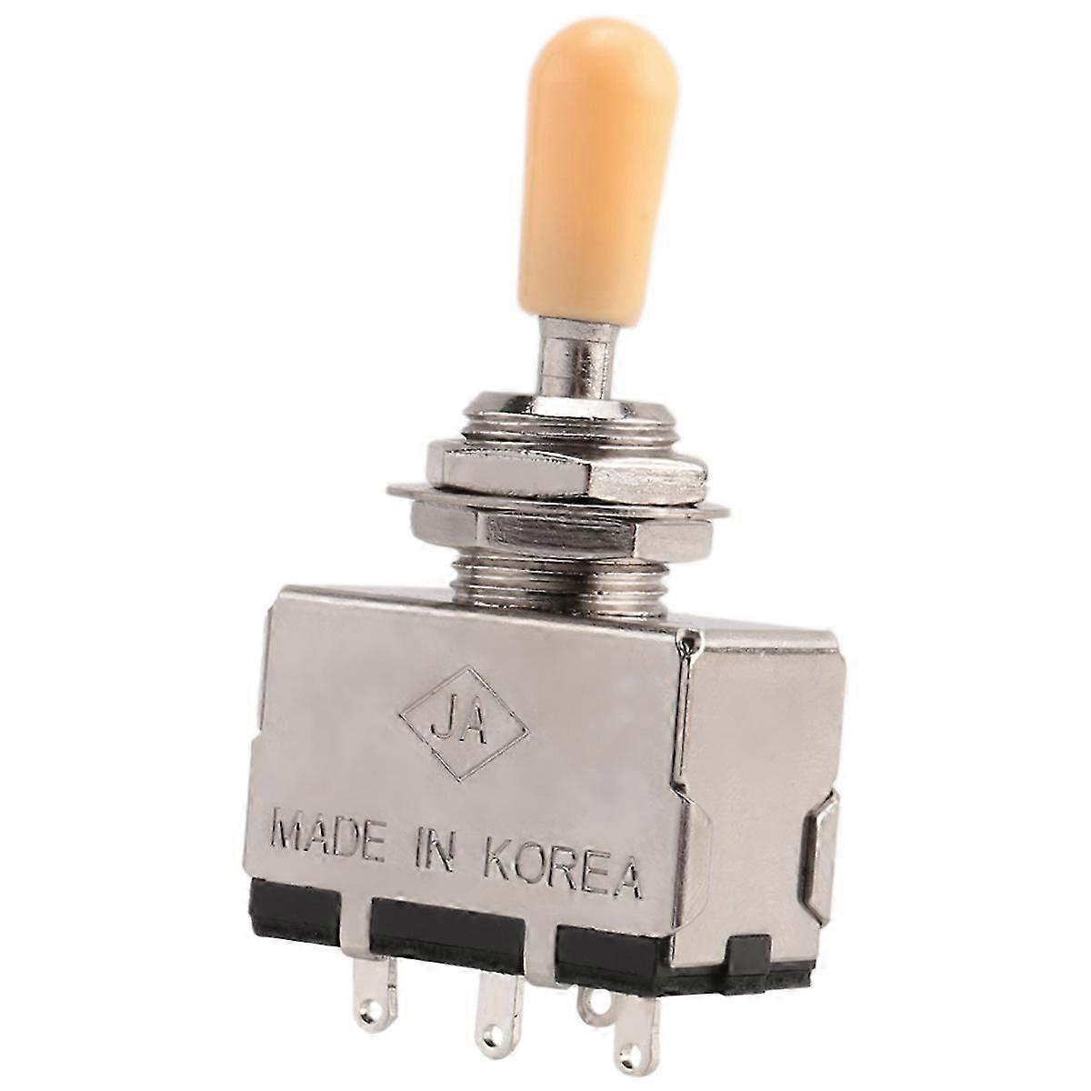 Solid Knob Shaft Box Style for 3 Way Pickup Selector Toggle Switch, beige Tip