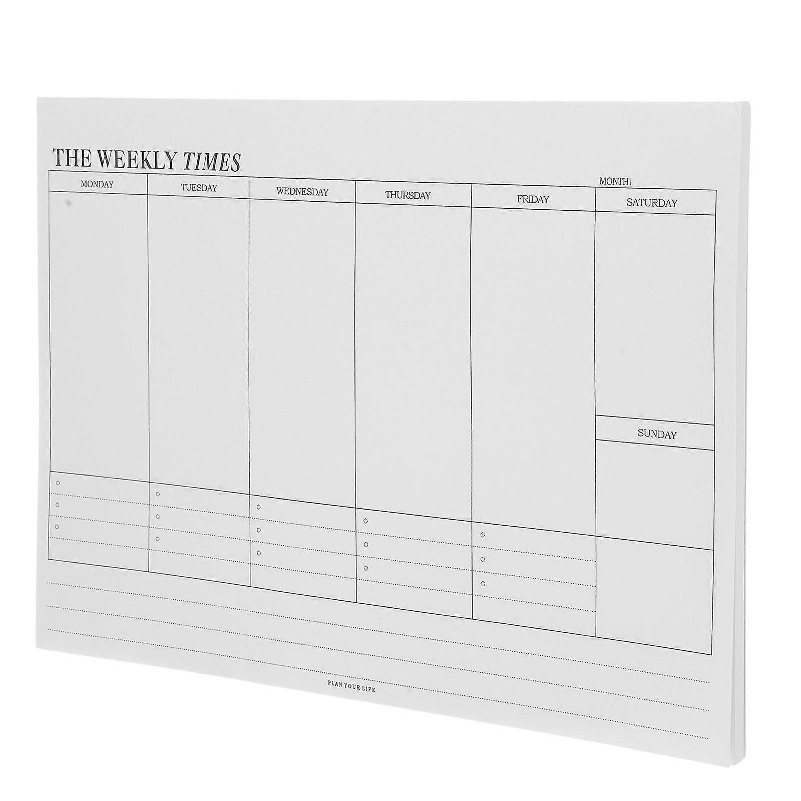 Weekly Planner Notepad for Schedule Tear Off Sheets and Calendar