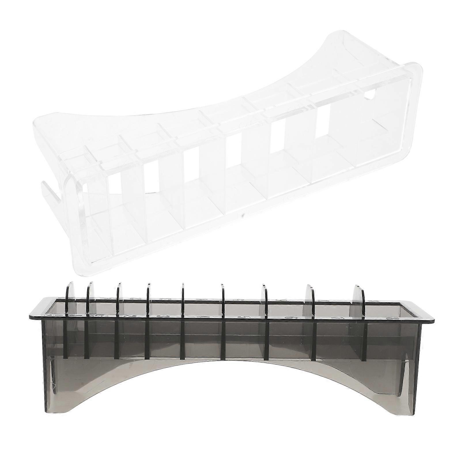 Clipper Organizer for Storage Use 2Pcs Rectangular Transparent Pc Material Cases