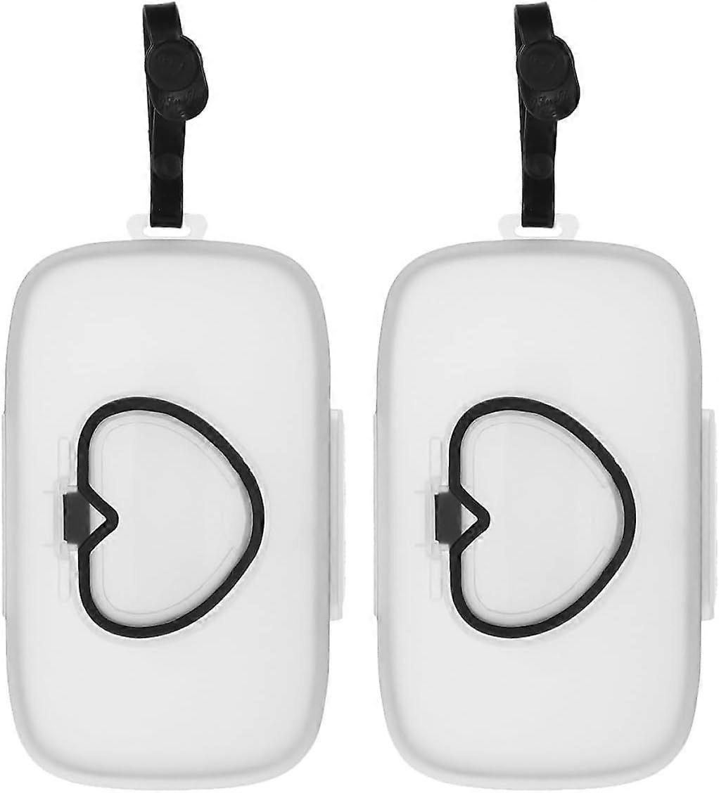 2pcs Portable Wipes Dispenser Box Set Refillable Plastic