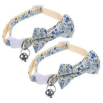 Cat Collar Adjustable Pet Kitten Neck Collar with Bell 8Pcs Pack