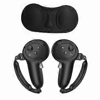 Silicone Controller Grips with Straps and Lens Cover for VR Headset Accessories