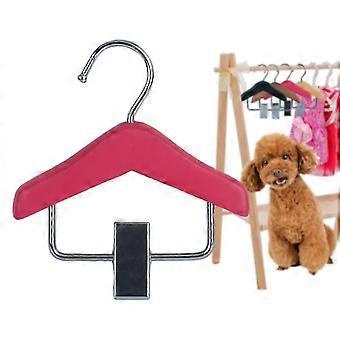 Wooden Dog Coat Hanger with Clip, Mini Clothes Display Rack, Size S, for Small B