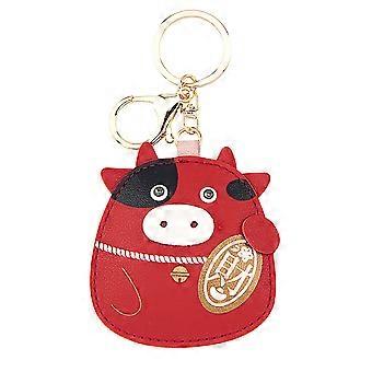 Schlüsselanhänger mit Ochsenjahr, Accessoires, Rinderanhänger-Schlüsselanhänger, Legierungsmaterial, Geschenk für Freunde