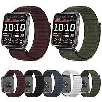 Mountain Wave Pattern Loop Nylon Watch Band For Garmin Venu X1