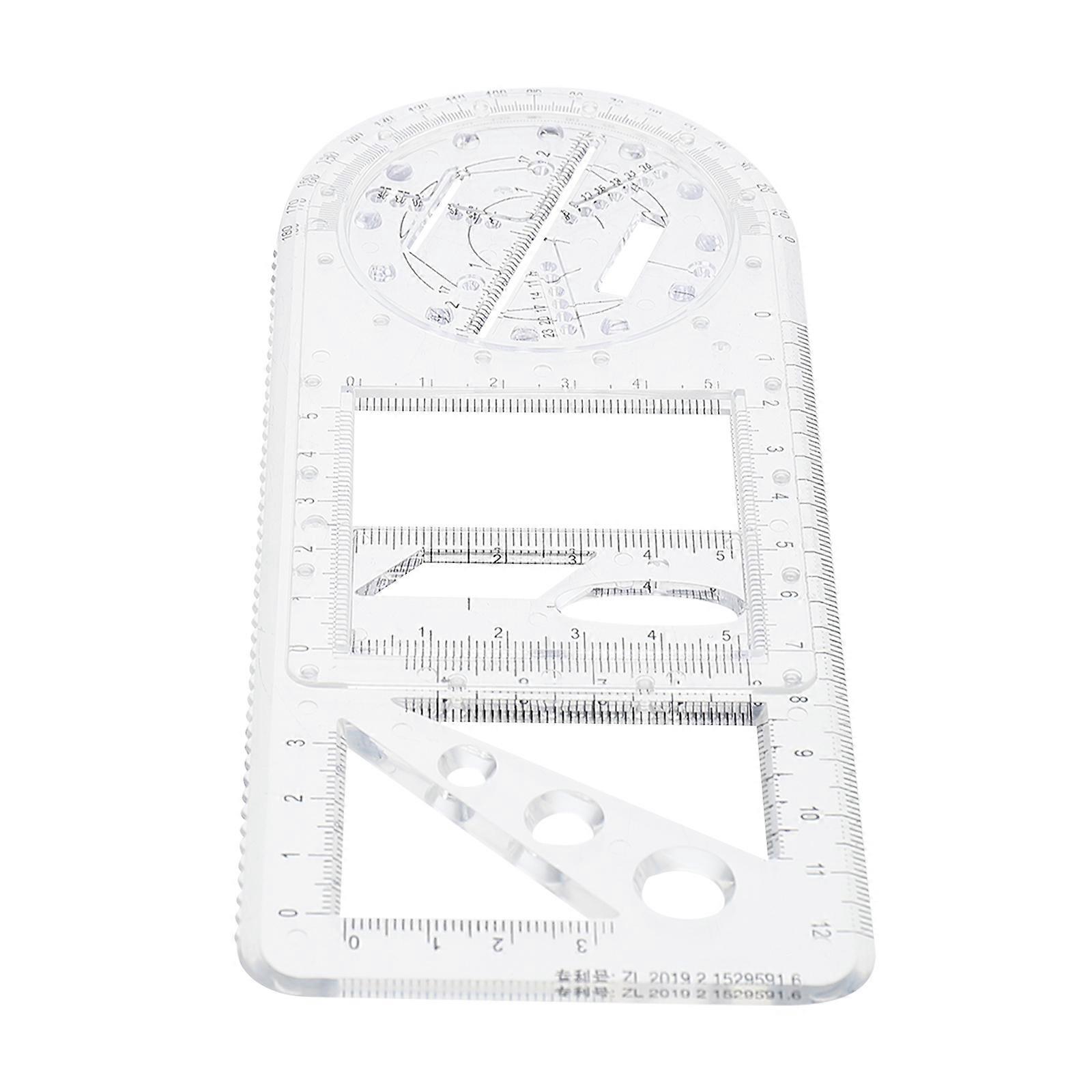 Plastic Geometric Drawing Template Ruler for Mathematics Learning