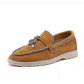 2026  Summer Walk Shoes Women Loafers Suede Causal Moccasin Lock Beanie Shoes Comfortable Soft Sole Flat Shoes Plus Size