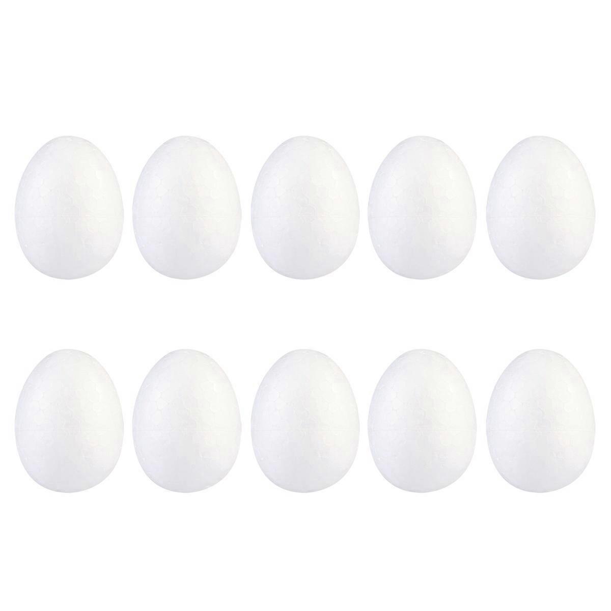 Easter Egg Solid Egg for Decor 50Pcs White Foam DIY Painting Craft