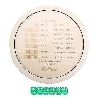 Farkle Dice Tray,Farkle Classic Dice Game with Tray,the Classic Family Game 30cm