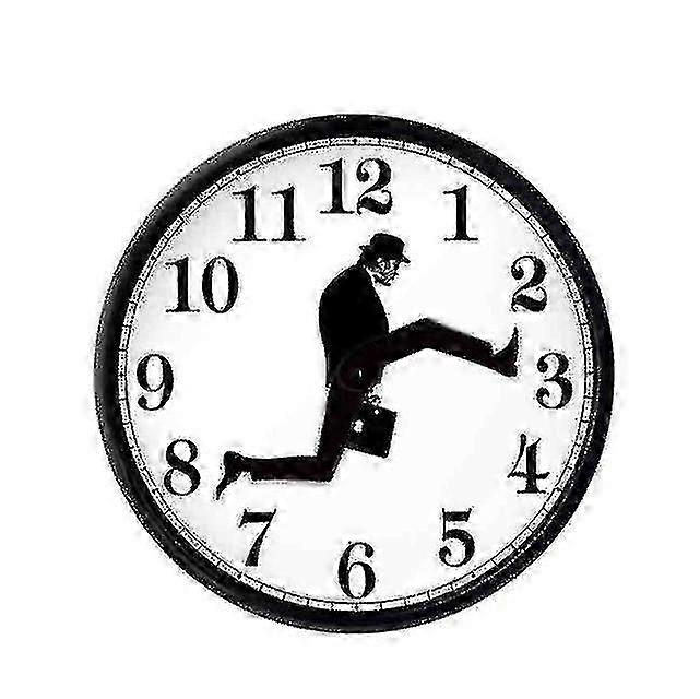 Monty Python Inspired Silly Walk Wall Clock Creative Silent Mute Clock Wall Art Gift black