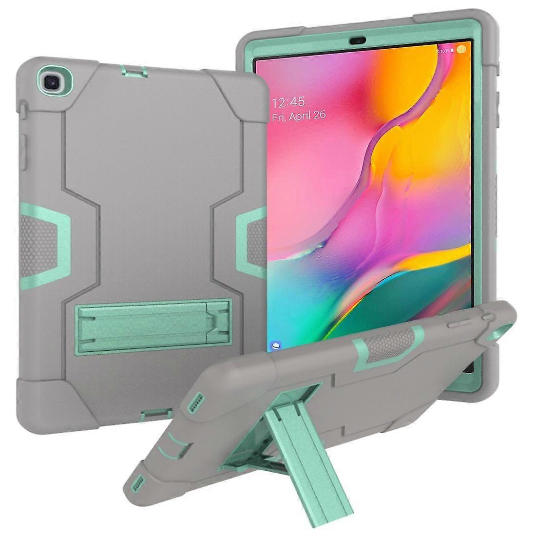 Contrast Color Silicone + PC Combination Case with Holder
