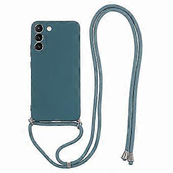 kompatible Samsung Galaxy S21 FE 5G Hülle Gummierte Handy-TPU-Hülle mit langem Schlüsselband