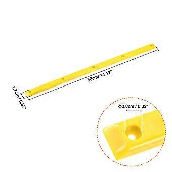 Skateboard Rails, Plastic Collision Guard for Longboard Protection, Yellow 2 Pack