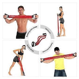 Chest Spring Exerciser Arm Strength Exerciser Red 77x13x3cm 3x15 Pounds 1 Set