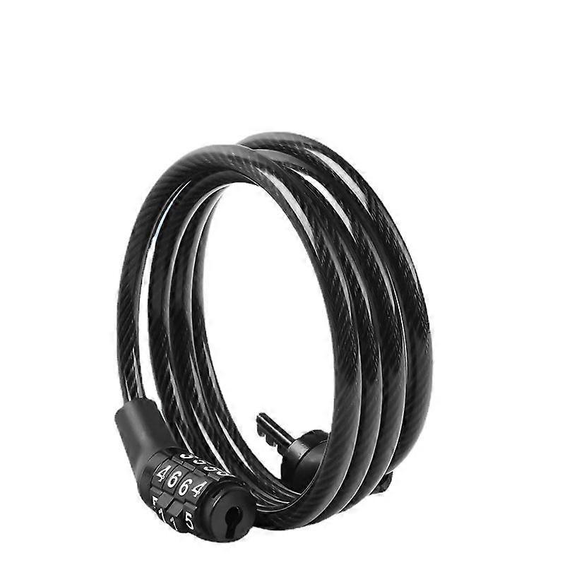 Lock Bike Lock Cable with Combination Black