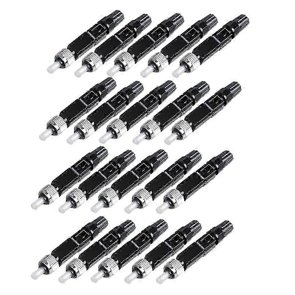 20Pcs FC Single-Mode Cold Splice Optical Fiber Cable Splice Connector Pre-Buried Fiber Optic Quick Connector