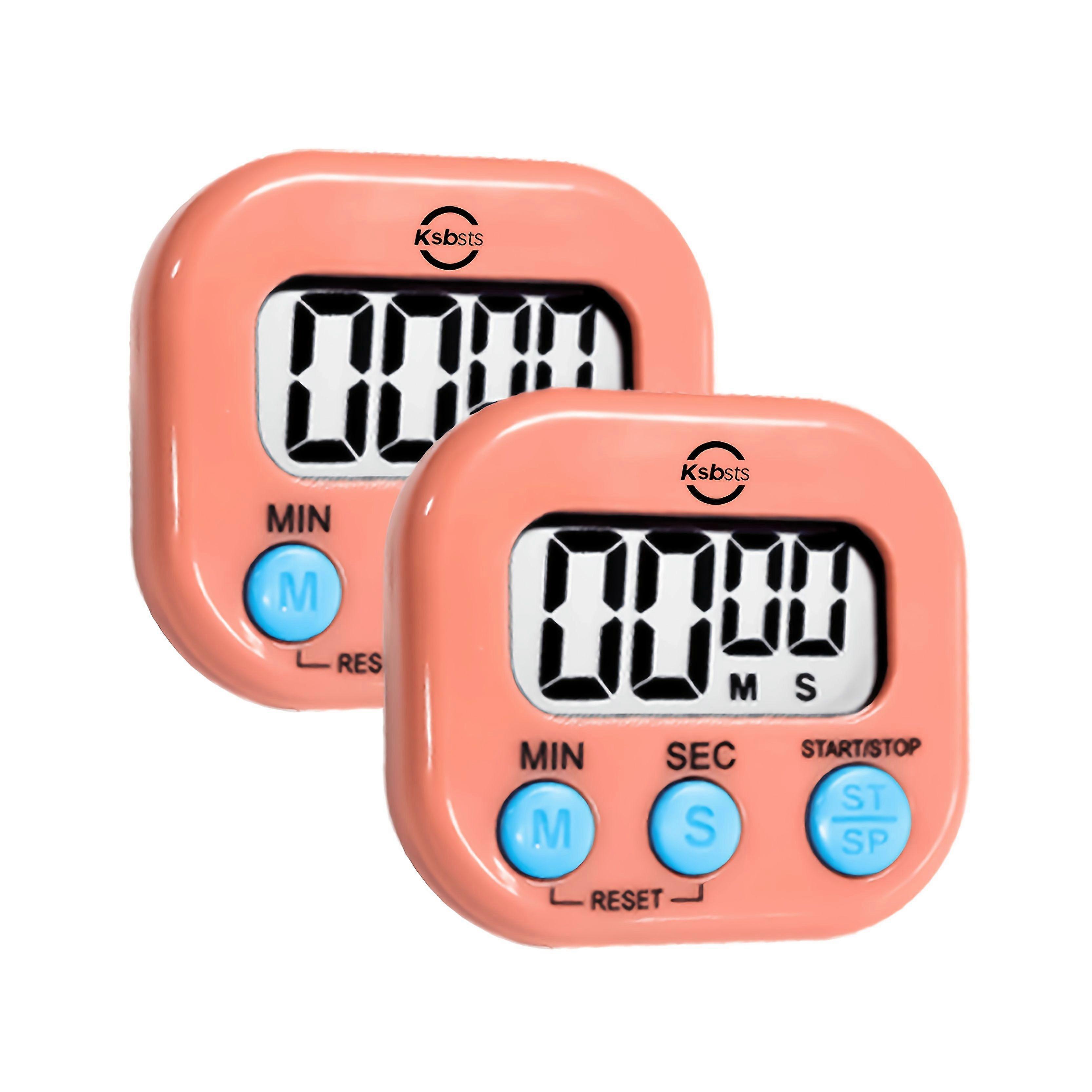 2pcs Electronic Timer, Multifunctional Countdown Timer with Large LCD Display, Precise Minutes Seconds for Kitchen Baking, Cooking, Study, Sports Fitn