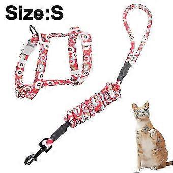 Cat Harness And Leash Set,escape With Safety Buckle, Moon And Star KF