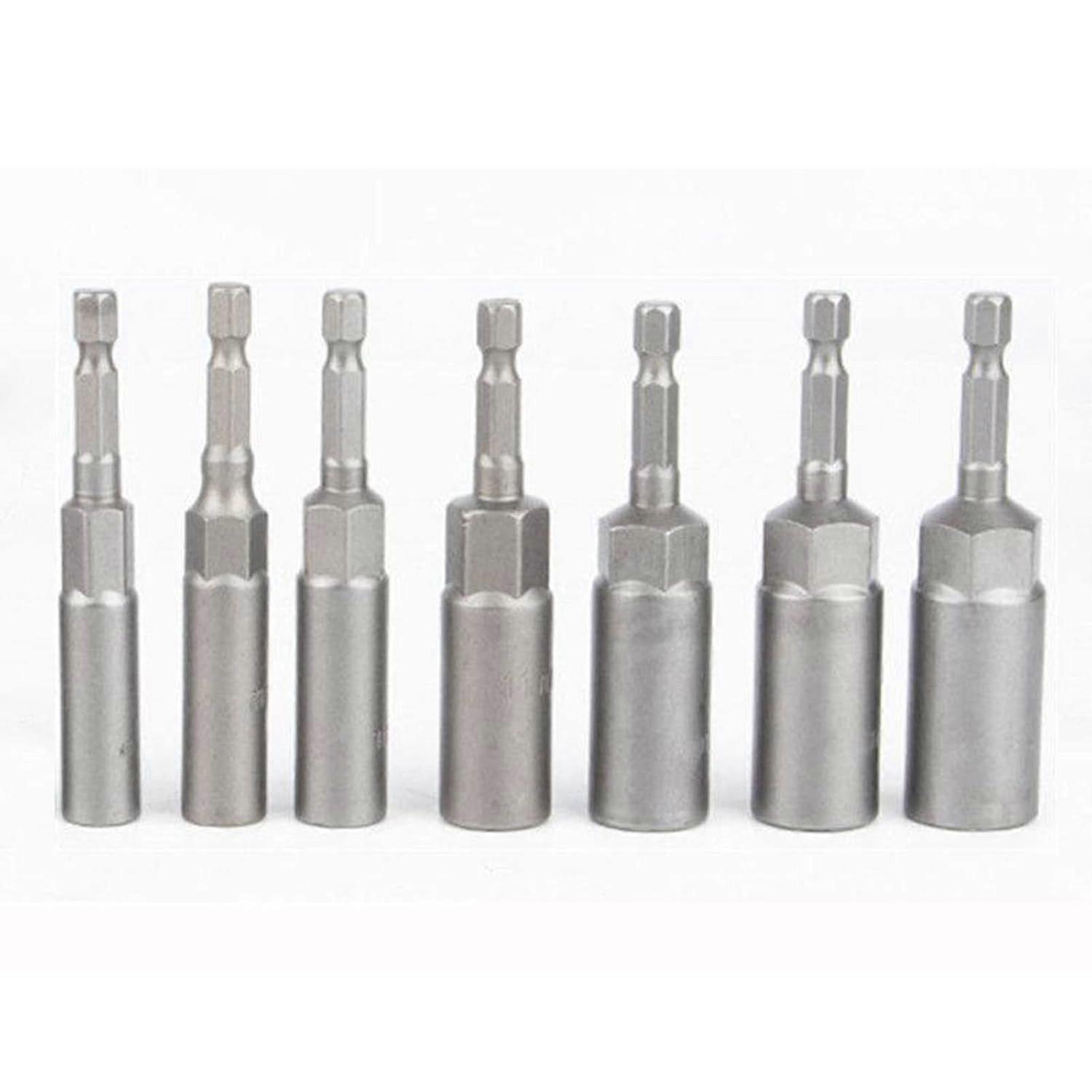 Extra Deep Hex Bit Socket Bolt Nut Driver Bit Set,Power Nut Driver Drill Bit Set,Hex ?Socket Adapter Bolt Drivers Repairing Tool Kit,for Quick Change 
