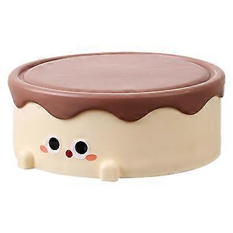 Makeup Organizer Cute Cake-Shaped Travel Makeup Case with Mirror and Dustproof Storage