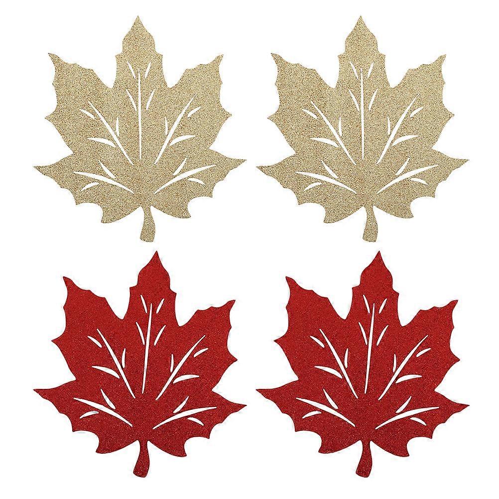 Thanksgiving Placemat Fall Maple Leaf Table Mat for Decor 4Pcs Set