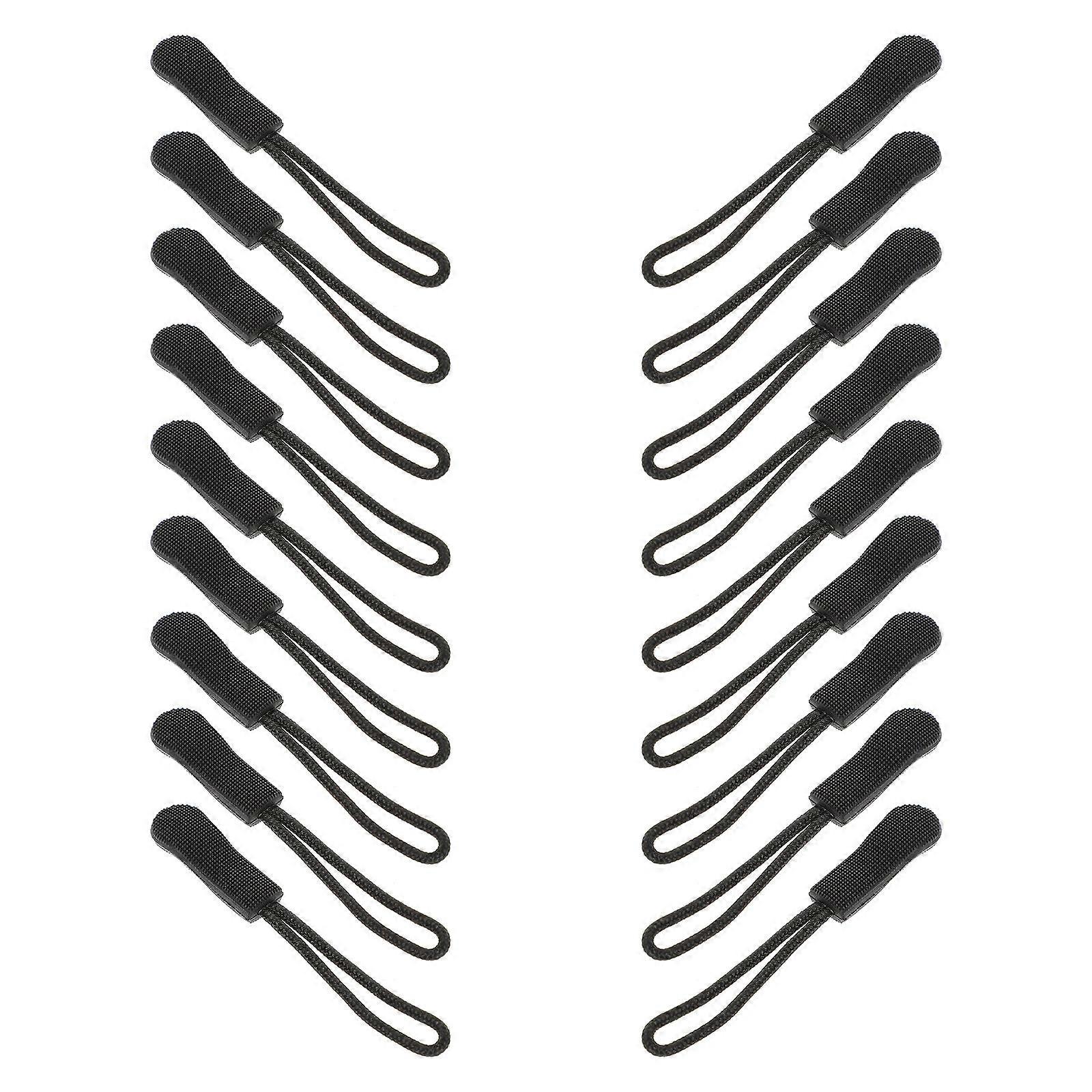Replacement Zipper Pull Black Clothes Replacement Zipper Pulling Ropes 200Pcs