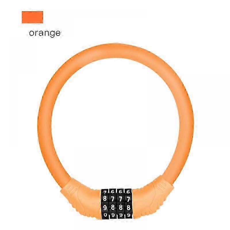 Orange Bicycle Lock Cable with Code Mini Portable Ring Cycling Equipment