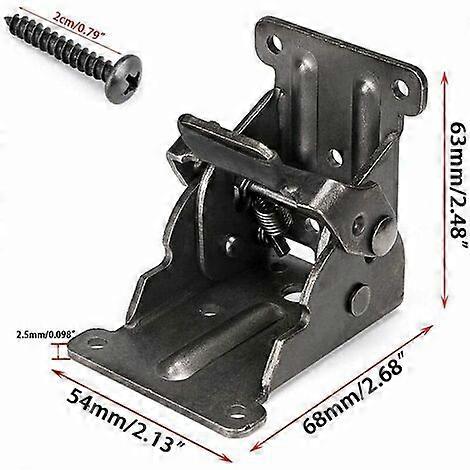 2pcs 90 Self-locking Folding Support Hinges, Locking Table Extension Bracket, Folding Table Plate Bracket (with Screws)