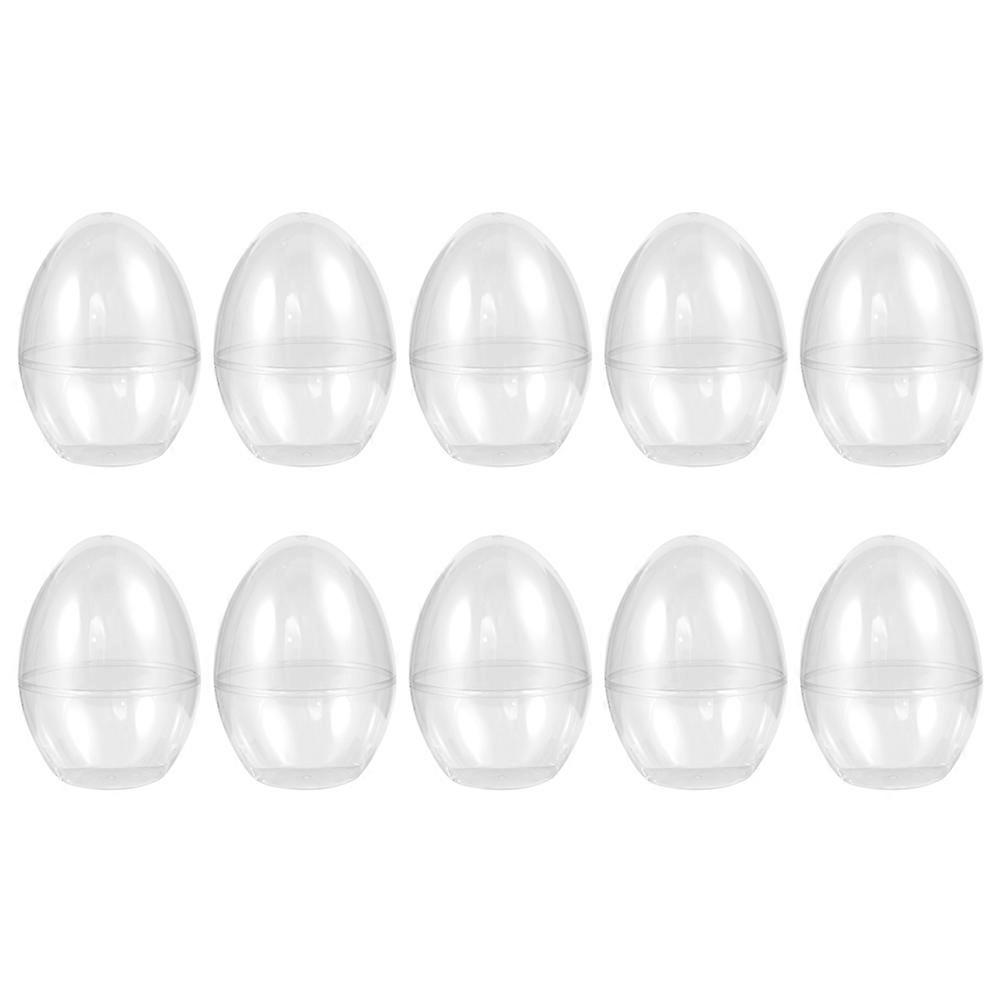 10PCS Transparent Candy Storage Boxes Easter Wedding Egg-shaped Candy Boxes